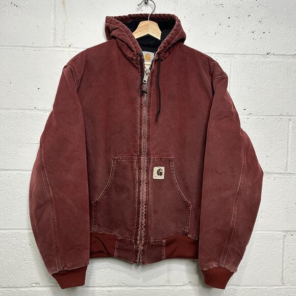 Carhartt Other - Vintage Carhartt Quilted Hooded Active Jacket “Brick Red”